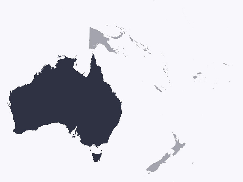 Home - Oceania map